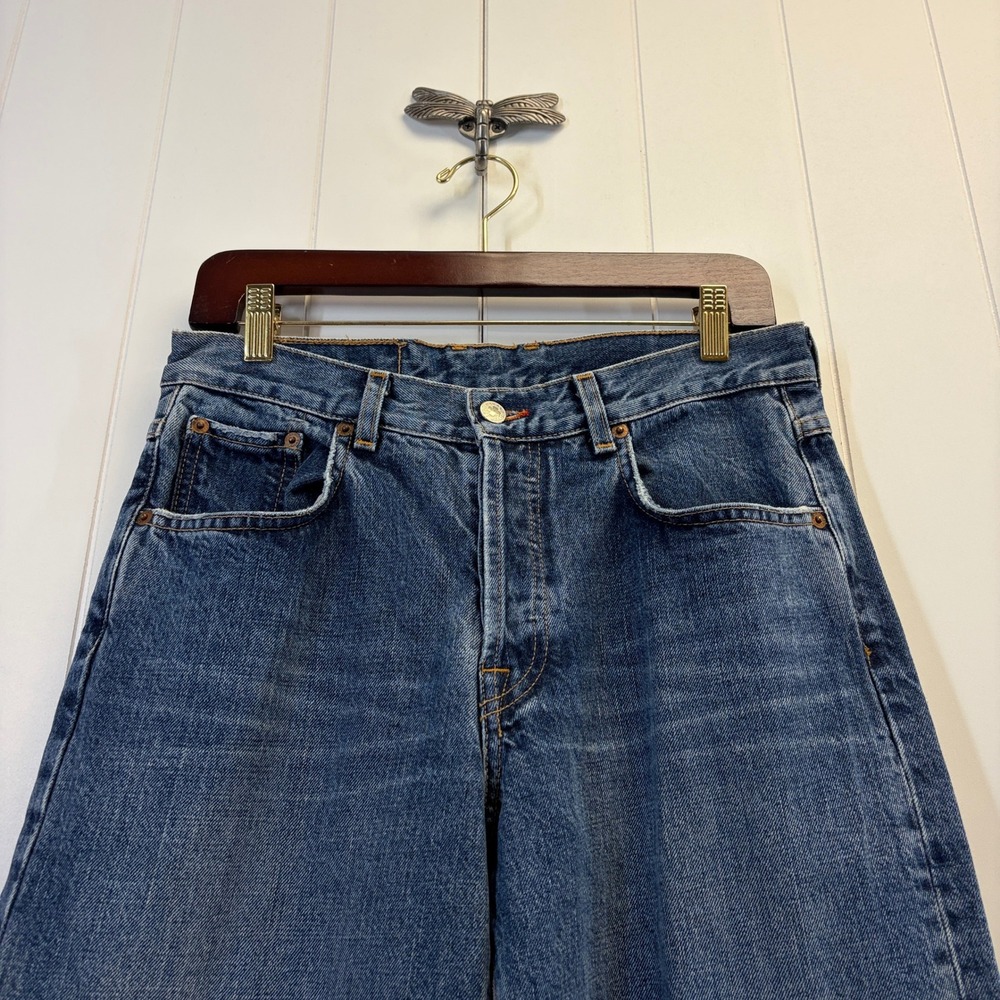 Vintage Lucky Brand Dungarees Y2K Western Low Rise Bootleg Jeans Women Size 10 - Picture 10 of 14